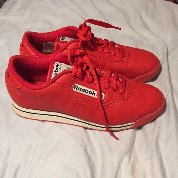Reebok Shoes - CLASSIC red reebok sneakers.